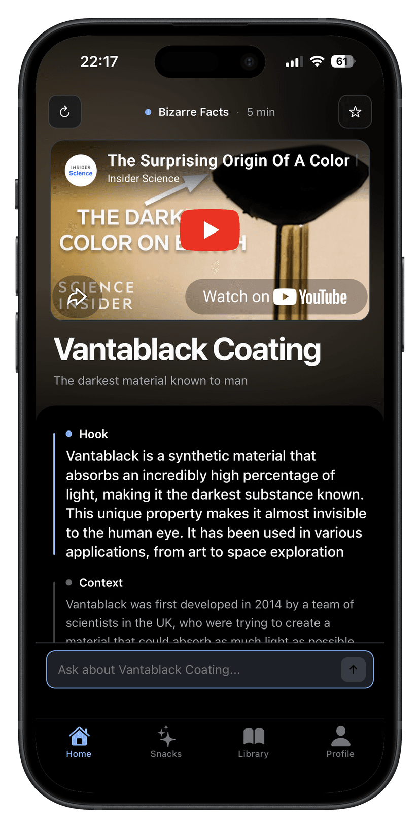 delve app mockup